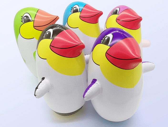 Dmuchany worek treningowy dla dzieci, Zabawka dla dzieci – pingwin, 36 cm.