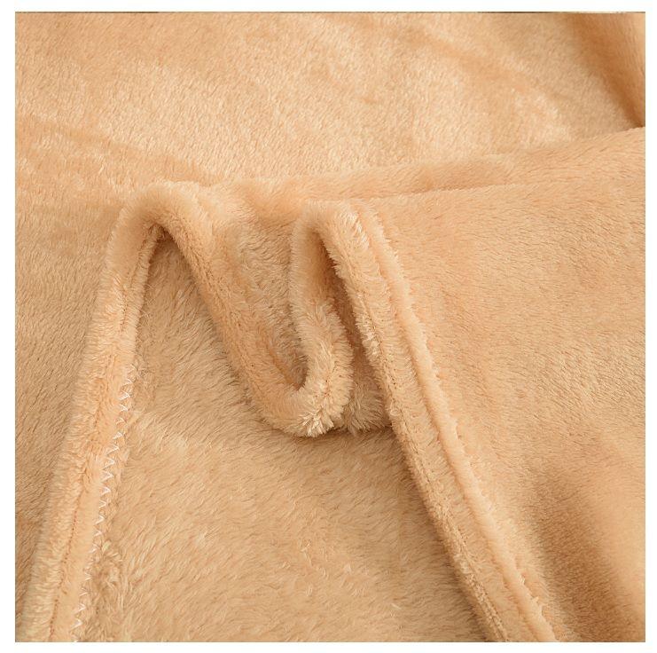 Fleece blanket, bedspread 180x200 cm - light tan