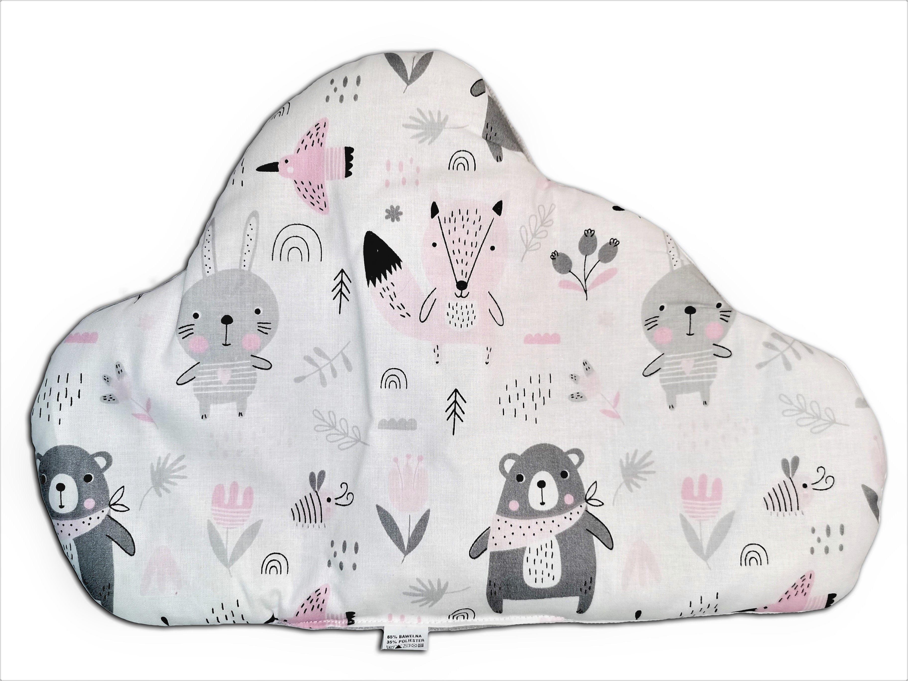 Stroller set 3in1 - pink bunnies, POLISH PRODUCT 100% COTTON