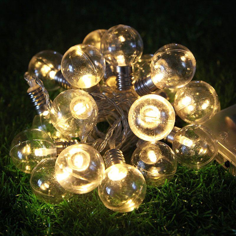 Girlanda / lampki dekoracyjne LED w kształcie żarówki – barwa ciepła