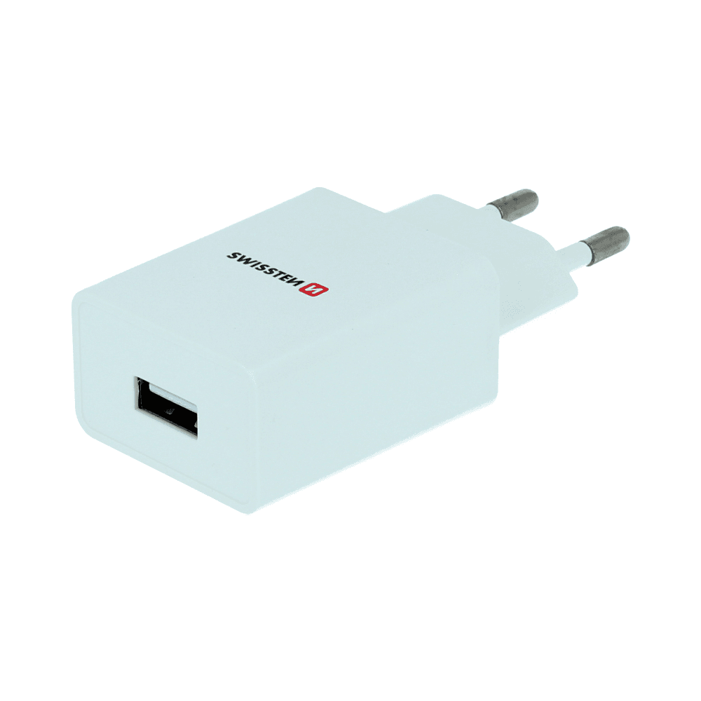 Ładowarka Adapter 1x USB 1A Swissten Smart IC - biała