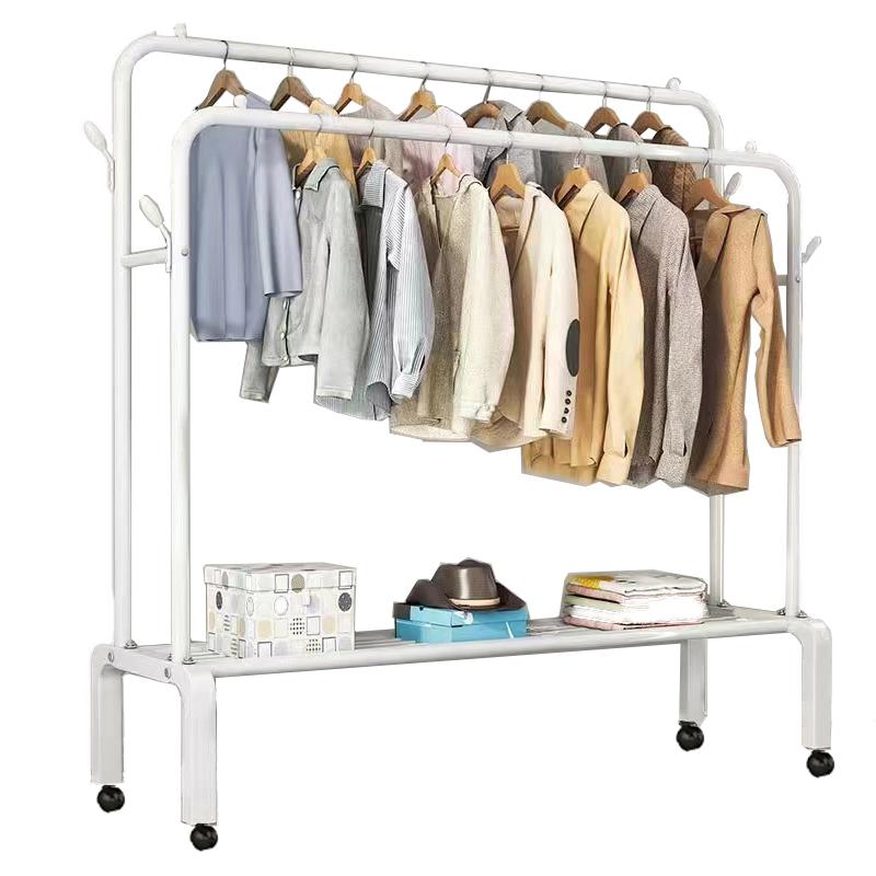 Multifunctional free-standing clothes hanger 150x154cm - white