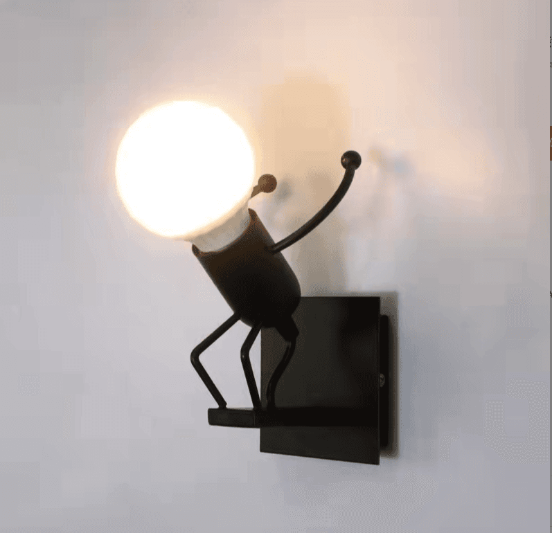 Lampa ścienna/ Kinkiet Loft pojedyńczy - czarna, typ V