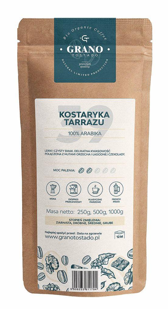 Grano Tostado Kostaryka Terrazu Coffee, medium ground 500 g