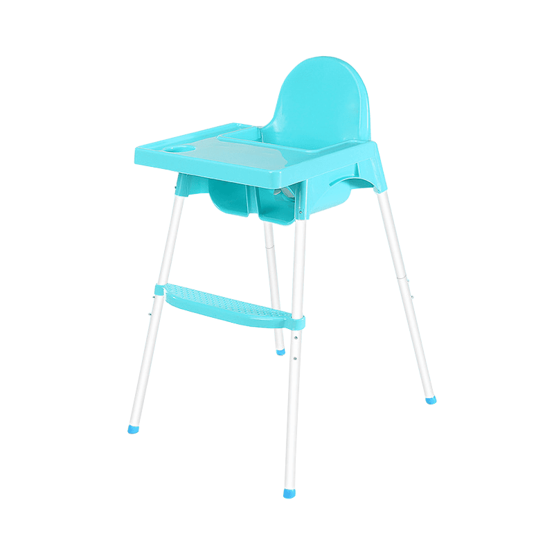 Krzesełko do karmienia, regulowane - niebieskie