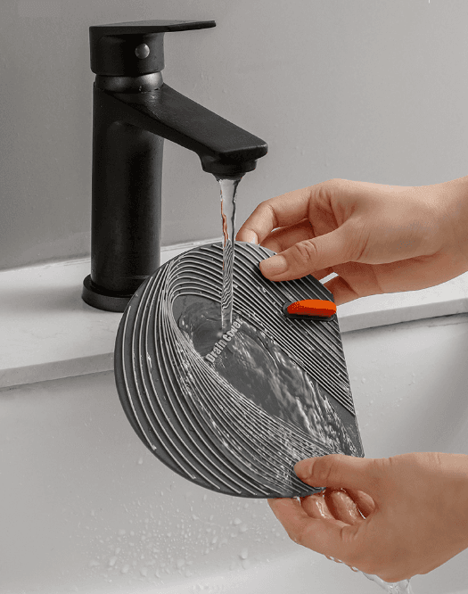Silicone plug for bathtub, drain plug for shower, sink - light gray