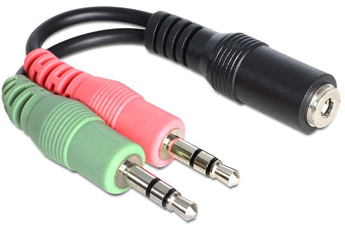 DeLOCK 65459 audio cable 0.012 m 3.5mm 2 x 3.5mm Black
