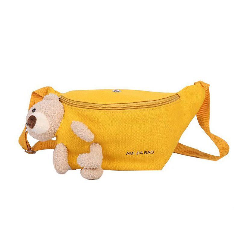 Kidney / sachet with a teddy bear - yellow