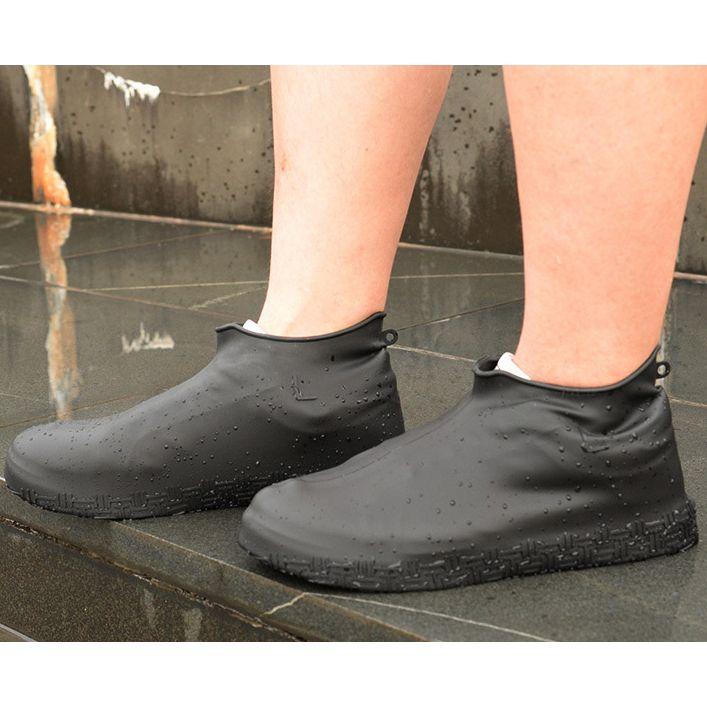 Gumowe wodoodporne ochraniacze na buty rozmiar "35-39" - czarne