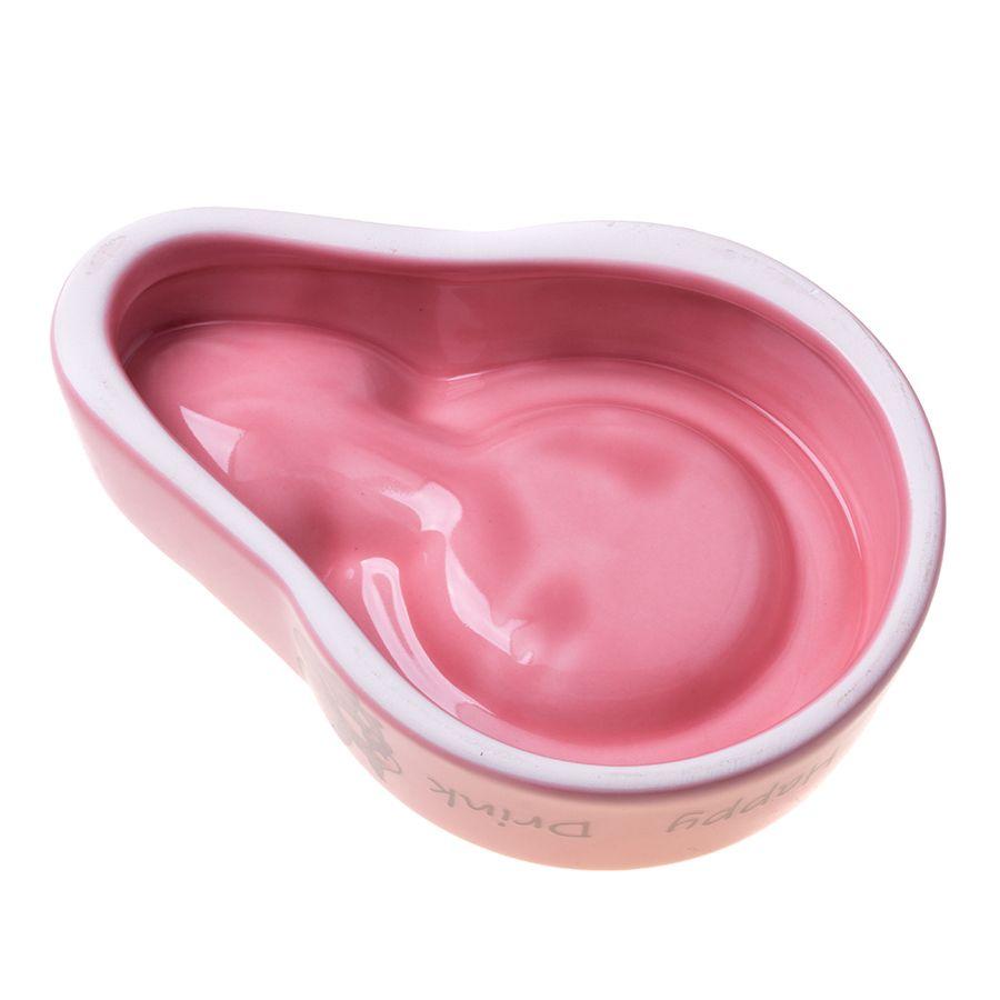 Poidełko ceramiczne dla zwierząt 230ml - różowe