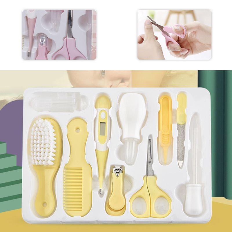 Care set for children and babies 10 elements - yellow and pink