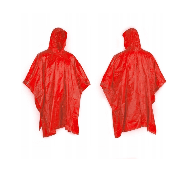 Adult rain cape - red
