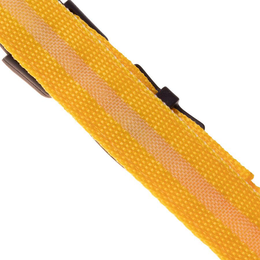 LED dog collar, size XS - yellow
