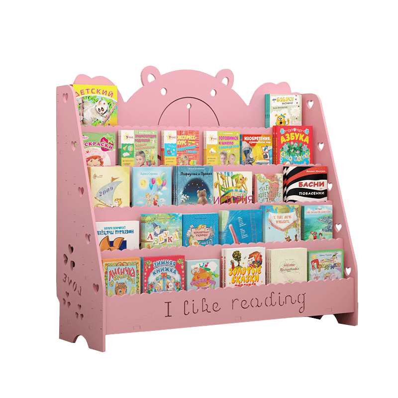 Children's bookshelf, room organizer 100*32*90 cm - pink