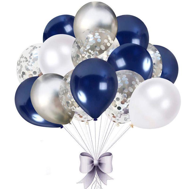 Girlanda balonowa 120 sztuk – granatowo biała
