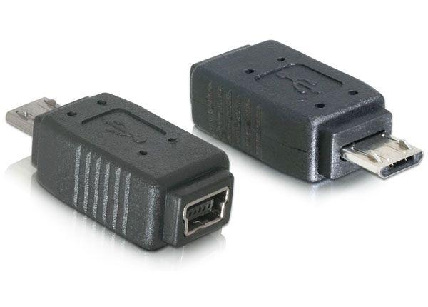 DeLOCK Adapter USB micro-B male to mini USB 5-pin mini USB 5p Black