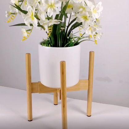 Bamboo flowerbed, flower stand
