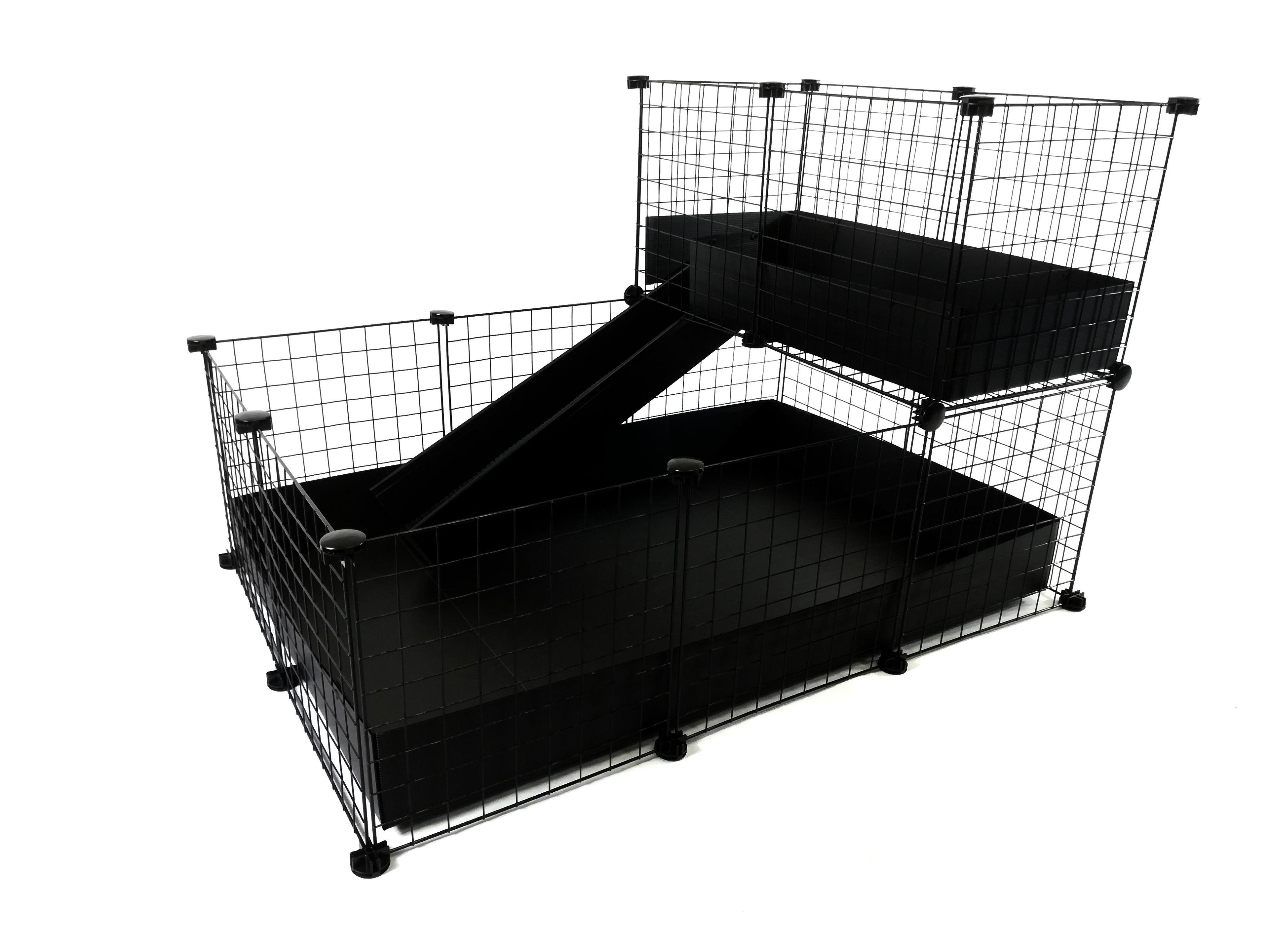 C&C Modular cage 3x2 + Loft 2x1+ black Ramp