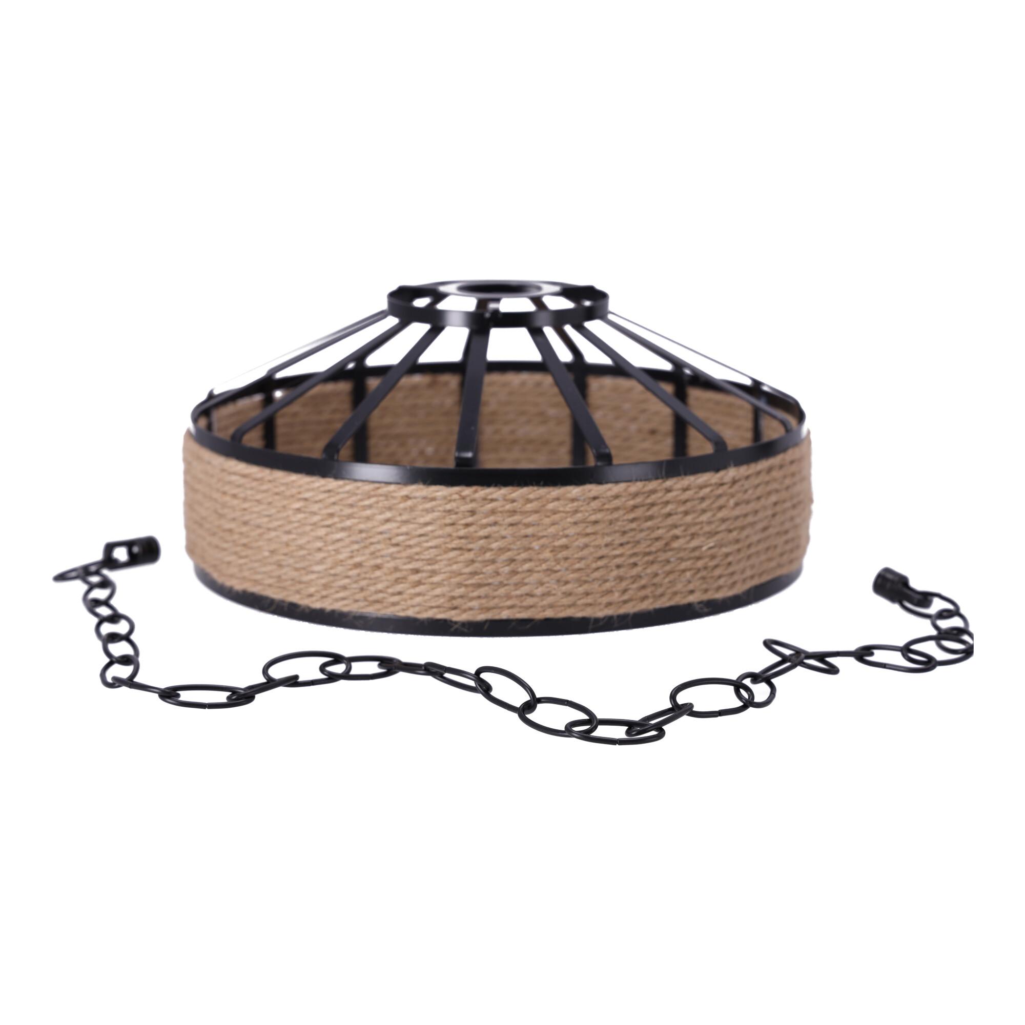 Hemp rope ceiling lamp on chain - diameter 50 cm
