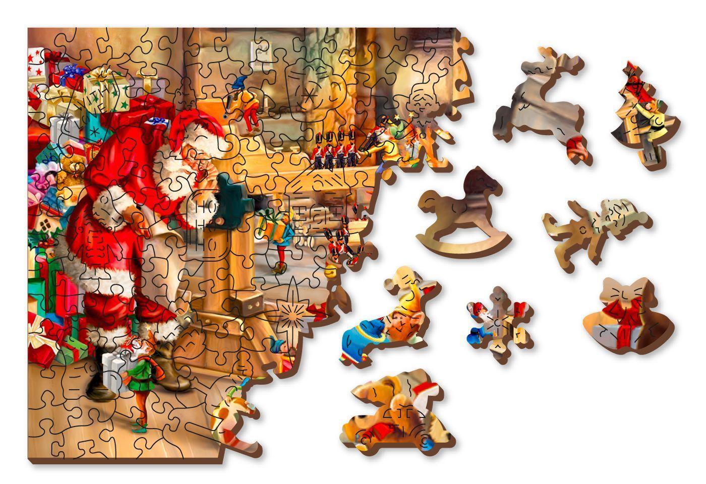 Wooden Puzzle with Figurines - Santa's Workshop