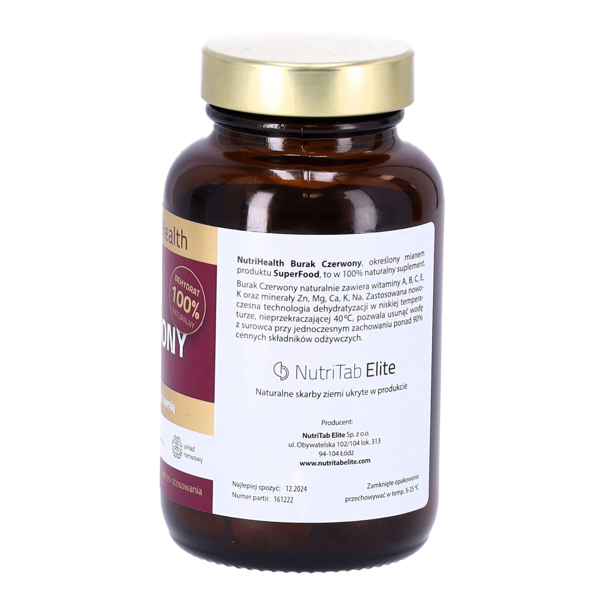 NutriHealth RED BEET dietary supplement, (60 capsules) 100% original
