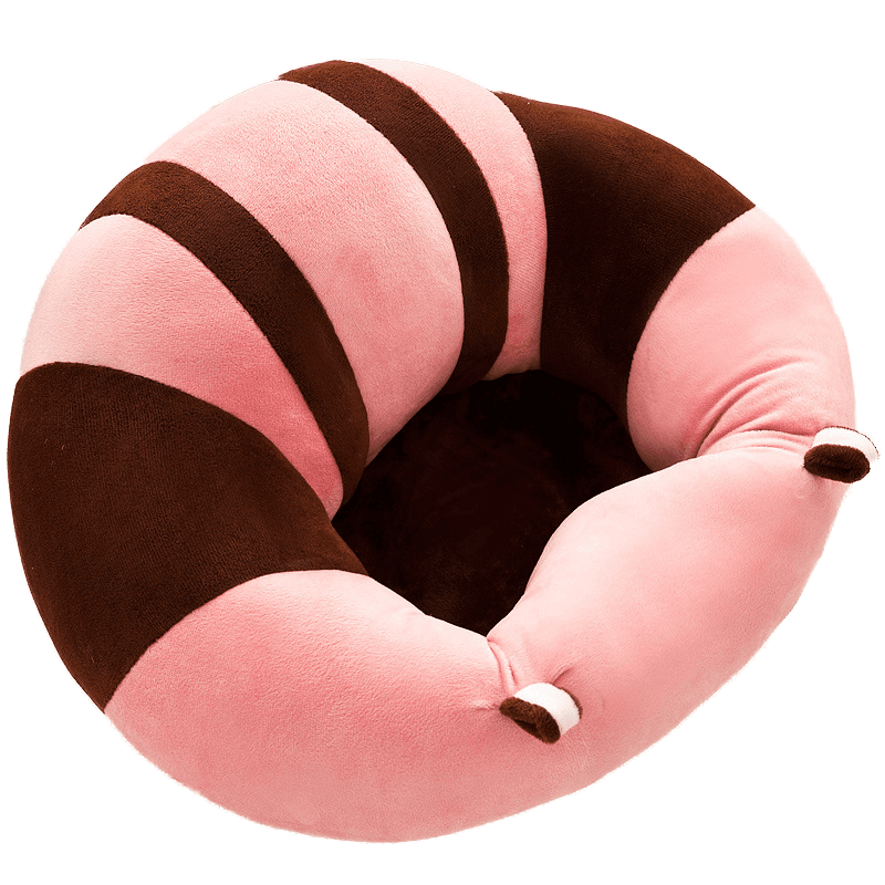 Siedzisko fotelik dla dzieci pluszowy - różowo brązowe
