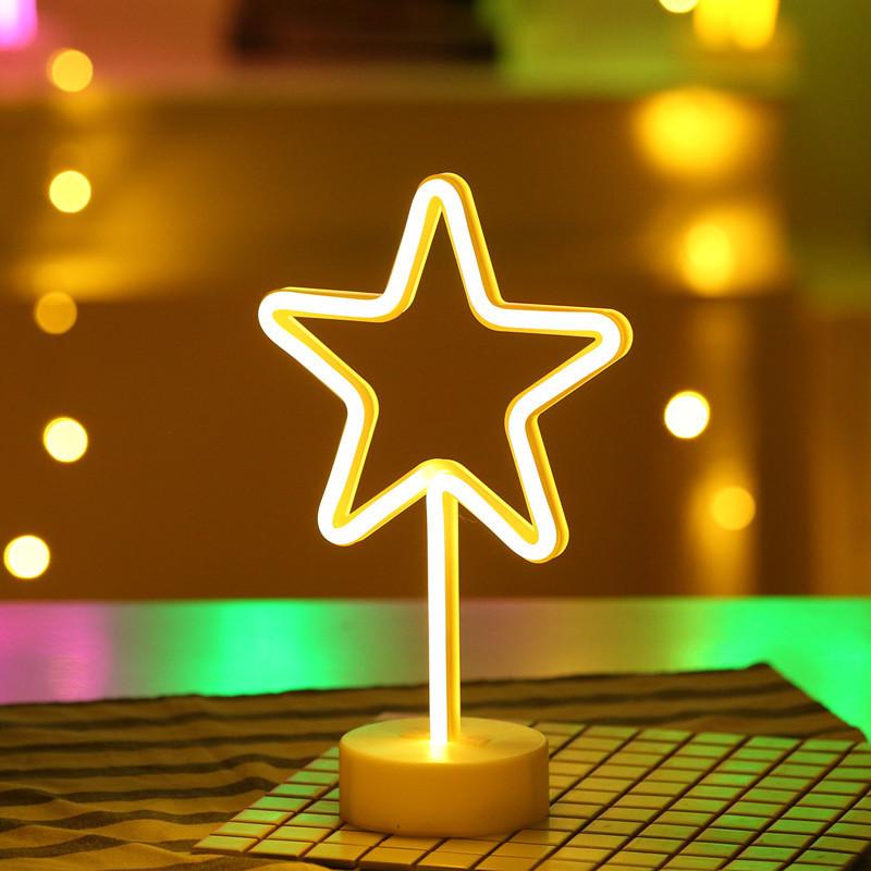 Decorative LED star neon light