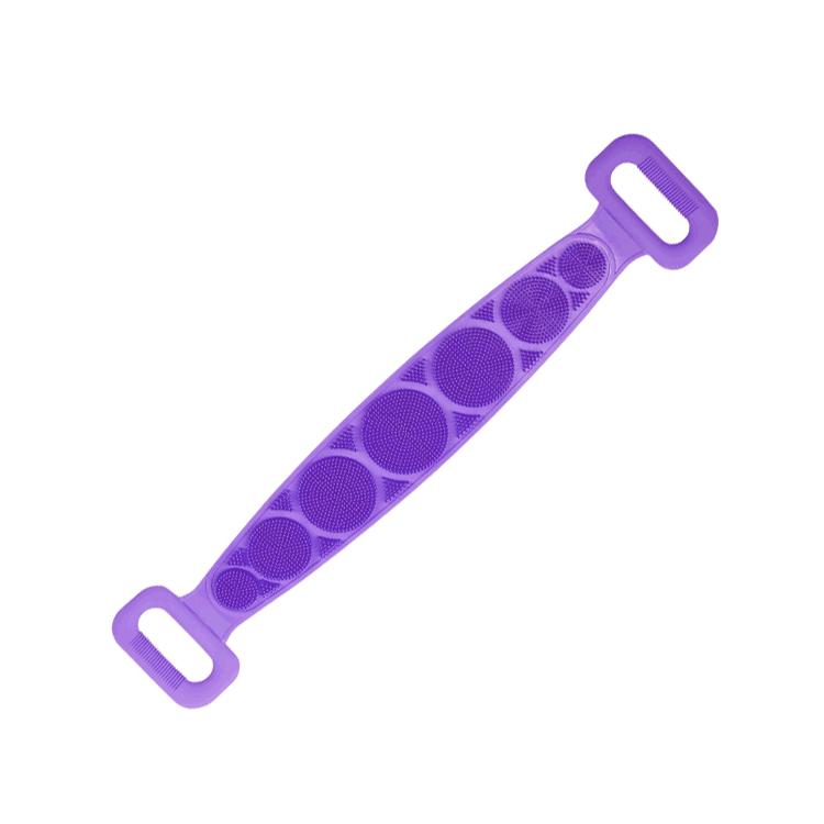 Silicone massager for washing the back, legs, feet - purple