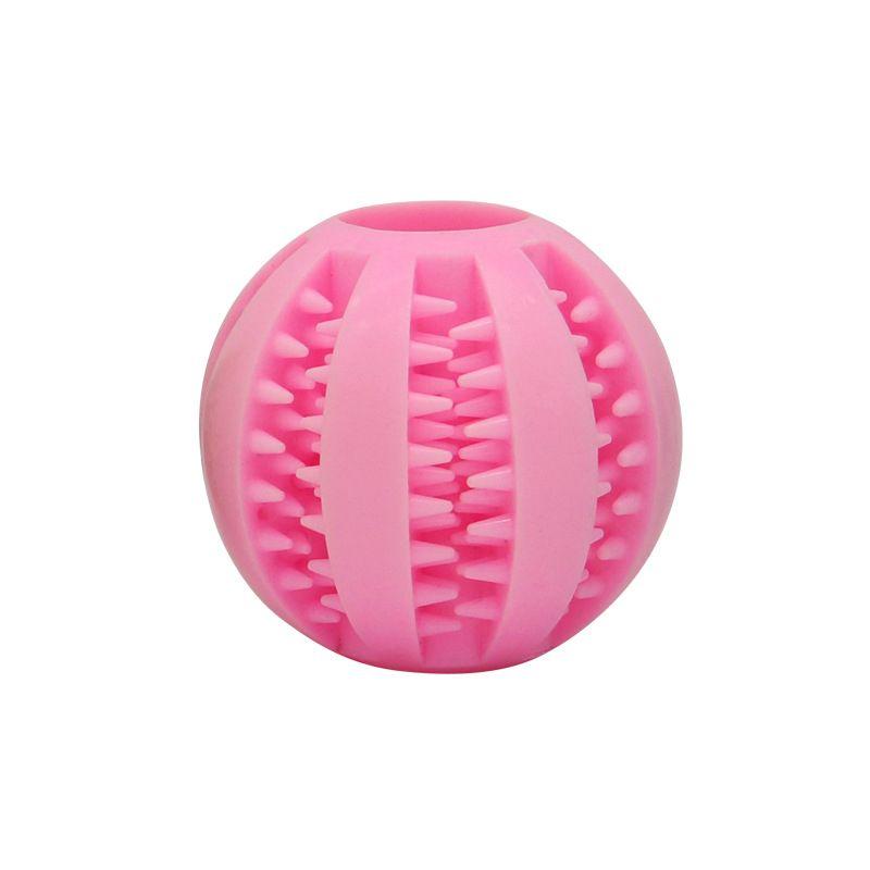 Dog chew toy with holes for treats - pink