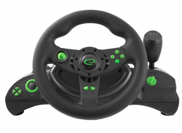 Esperanza EGW102 Gaming Controller Steering wheel PC,Playstation 3 Digital USB Black,Green