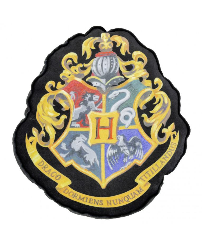 Poduszka Harry Potter - Herb Hogwartu, czarna 37x32x5 cm PRODUKT LICENCJONOWANY, ORYGINALNY