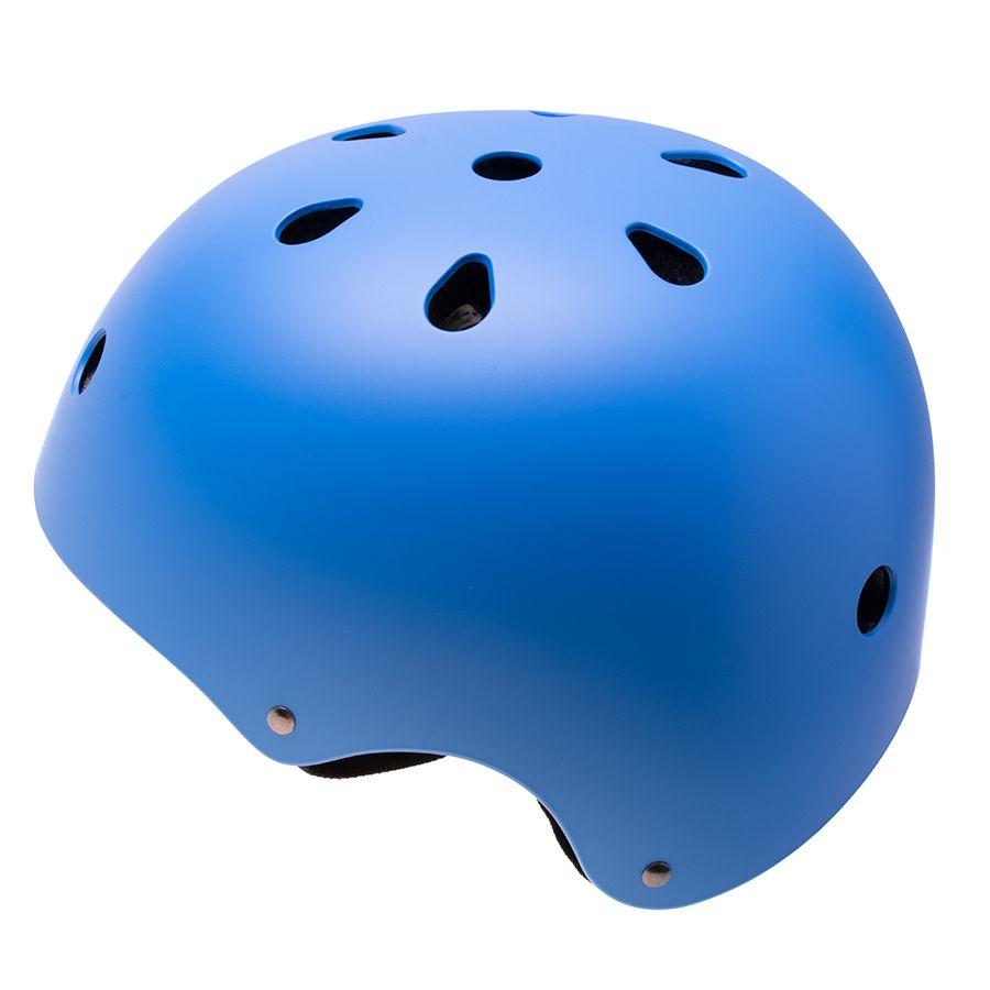 Helmet + protectors for skates / skateboard / bike - blue, size M 