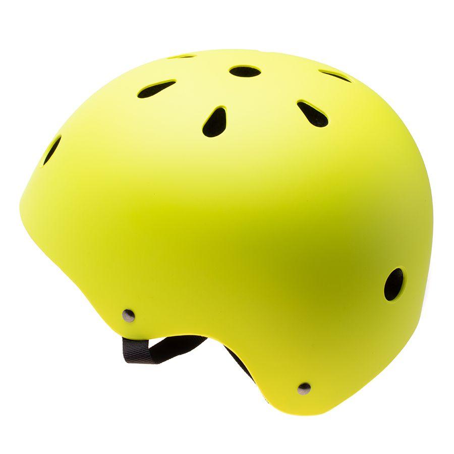 Helmet + protectors for roller / skateboard / bike - green black, size S
