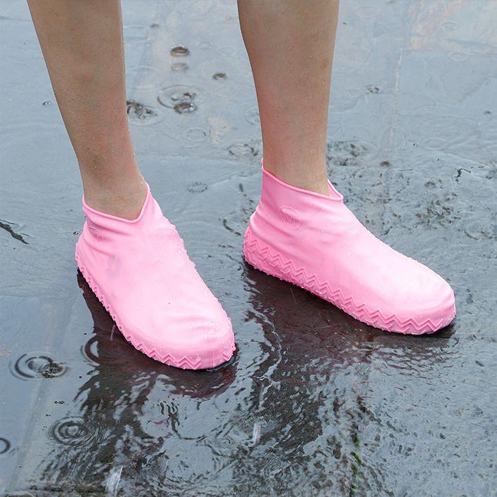 Gumowe wodoodporne ochraniacze na buty rozmiar "35-39" - jasnoróżowe