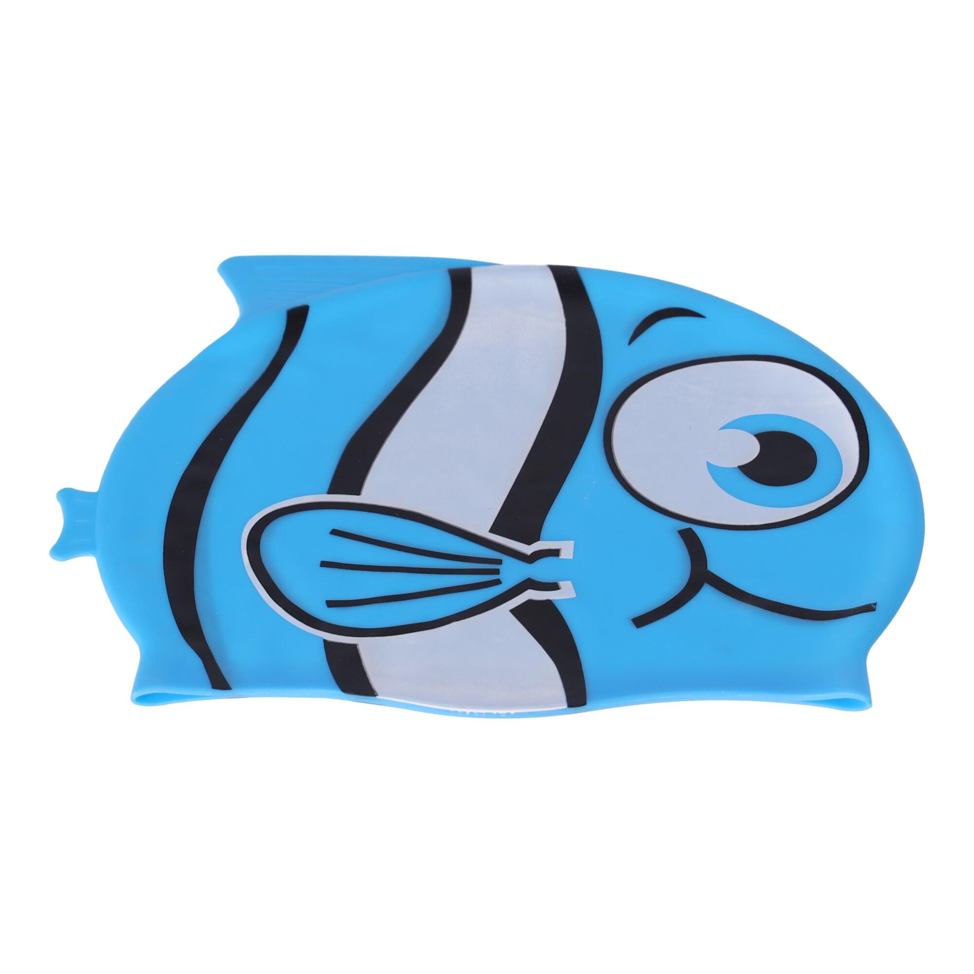 Czepek pływacki dla dzieci rybka - błękitno biały