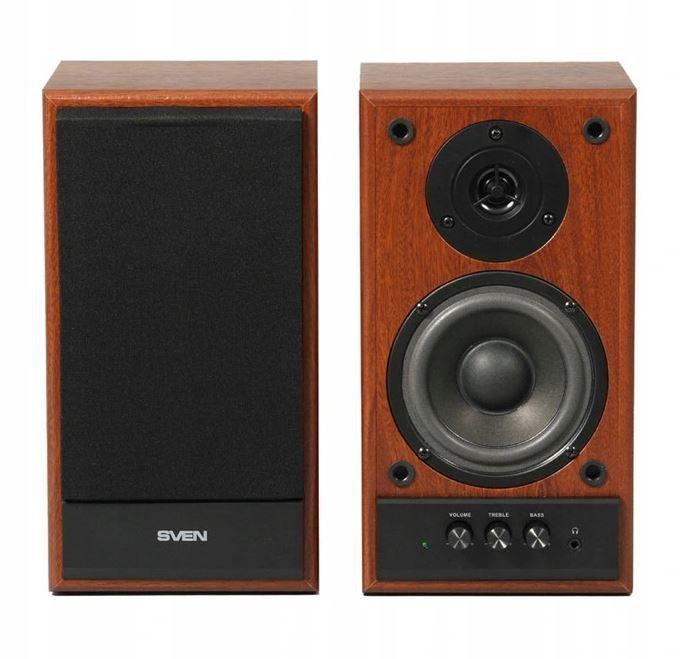 SVEN SPS-702 Brown, Wood Wired 40 W