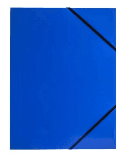Cardboard folder with elastic band A4 blue