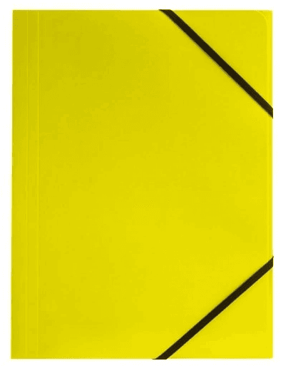 Cardboard folder with elastic band A4 lime green