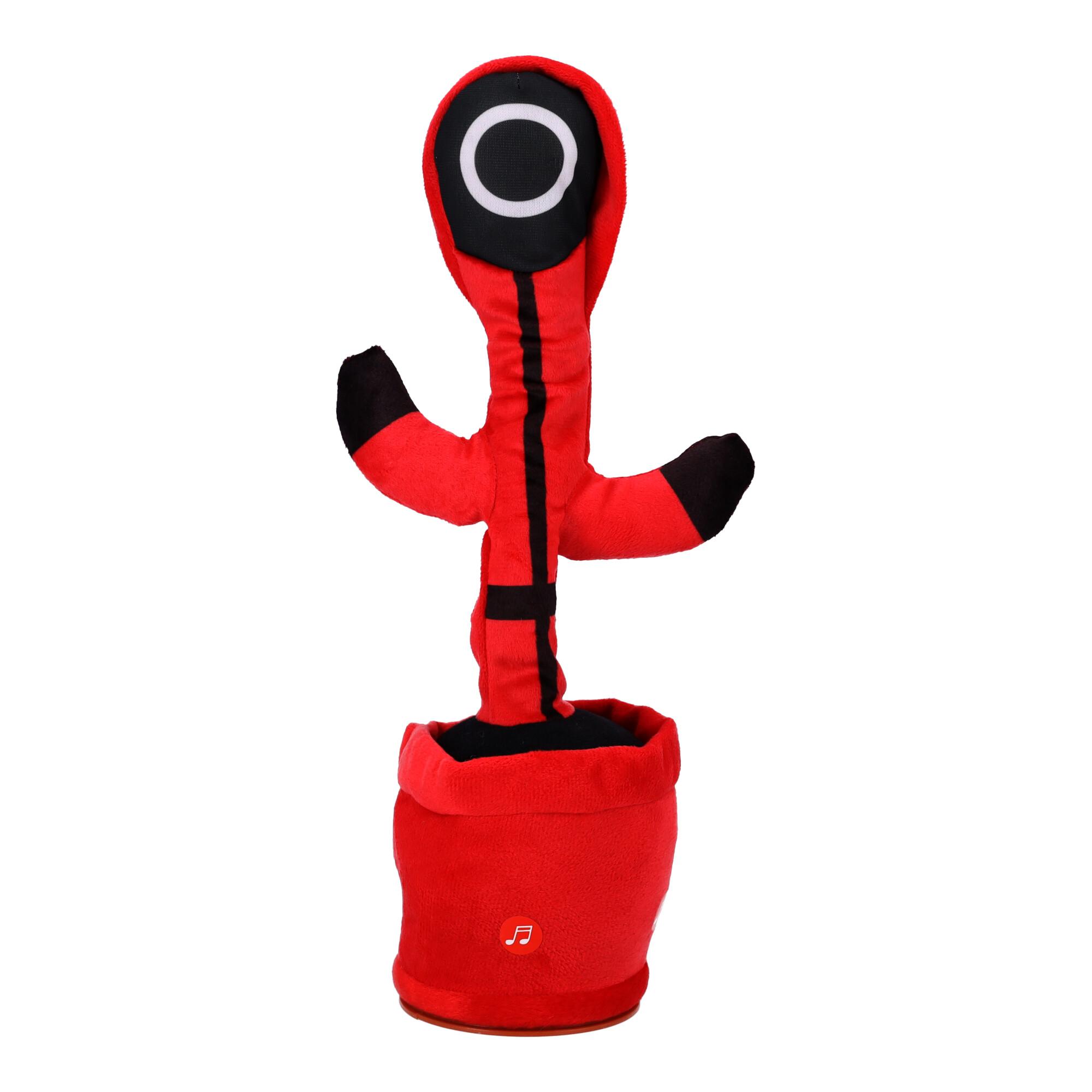 Zabawka dla dzieci - Tańczący i śpiewający kaktus SQUID GAME - czerwony koło