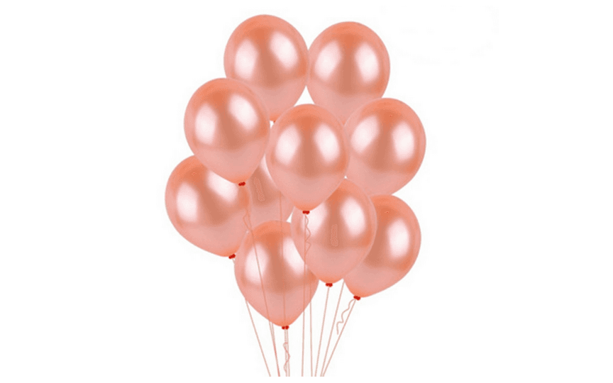 Girlanda balonowa 63 balonów - rose gold