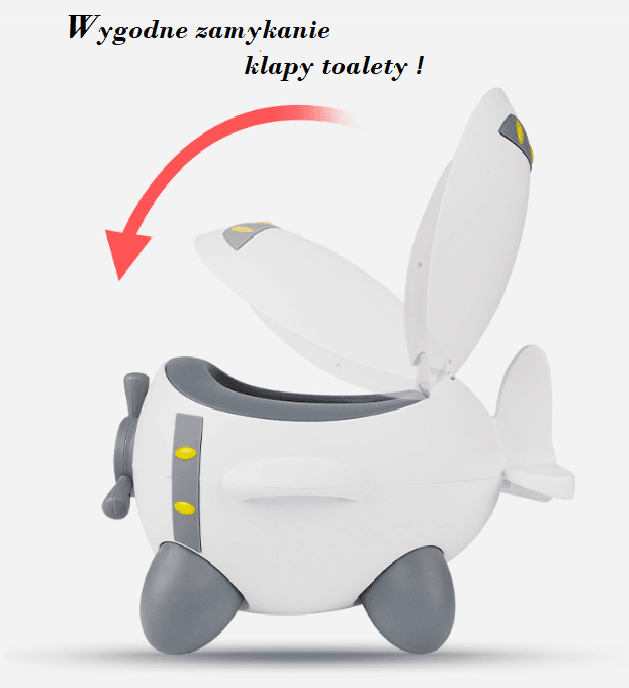 Multifunctional potty for children Airplane - white and gray.