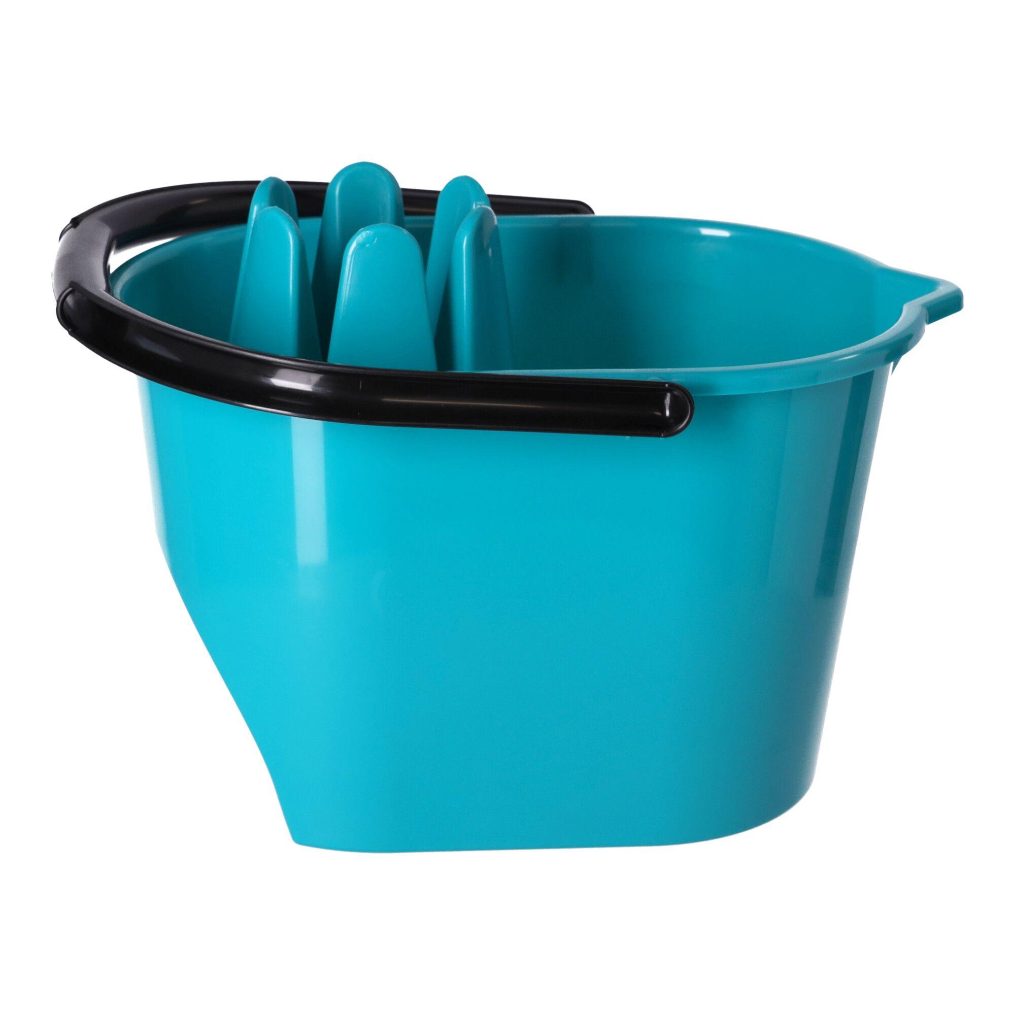 Mop bucket with squeezer, POLISH PRODUCT- seafoam