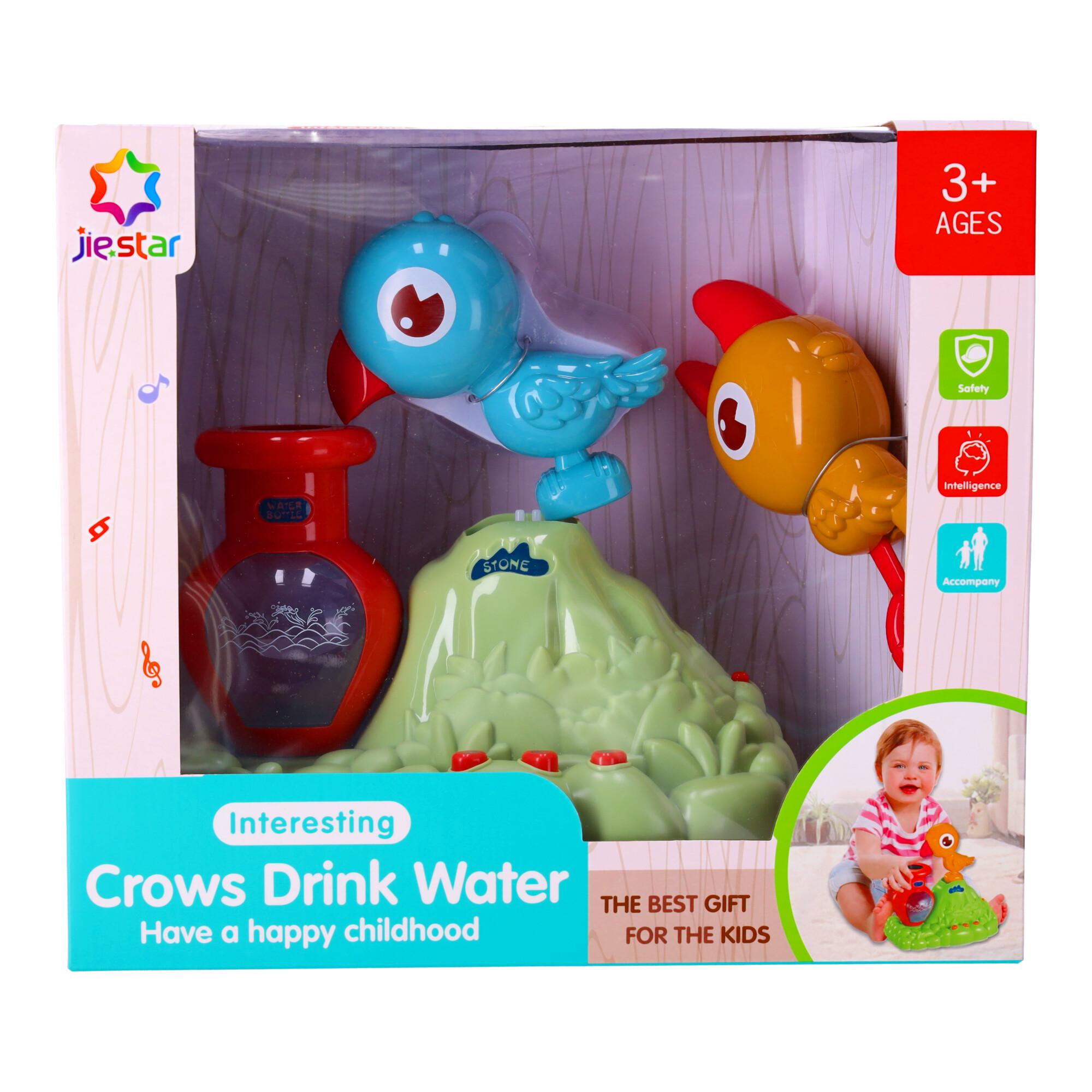 Crow drinks water set toy-model