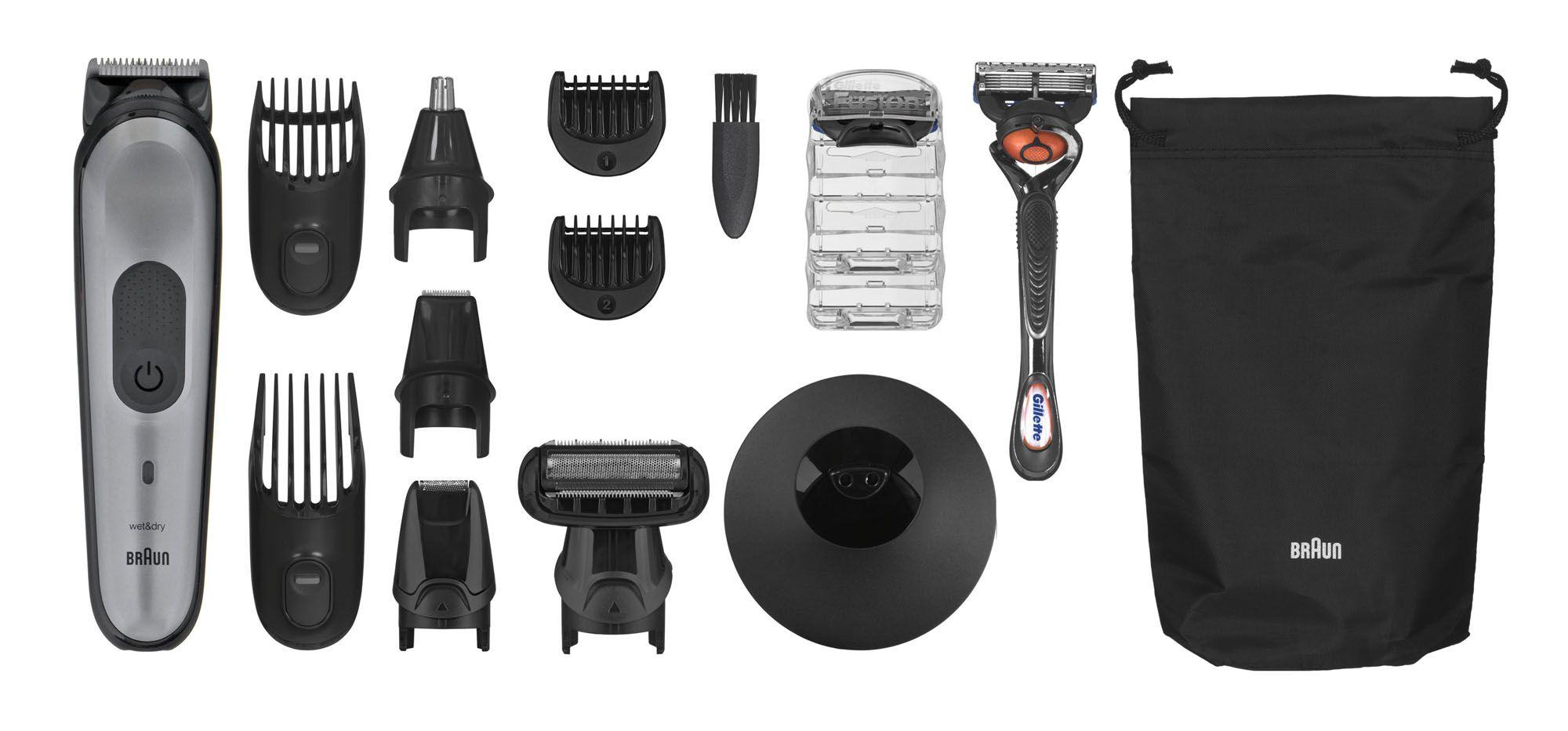 Braun 10-in-1 Trimmer MGK7221 Men Beard Trimmer, Body Grooming Kit & Hair Clipper, Dark Grey