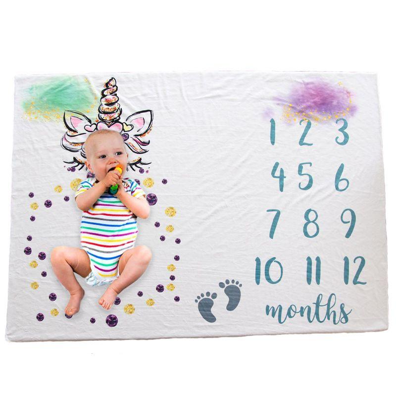 Baby photo mat 100x75 - unicorn