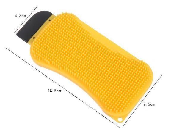 Silikonowa szczotka do mycia naczyń - żółta