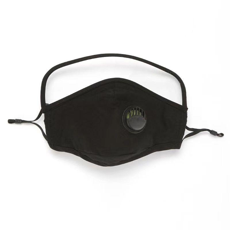 Cotton face mask with eye protection - black