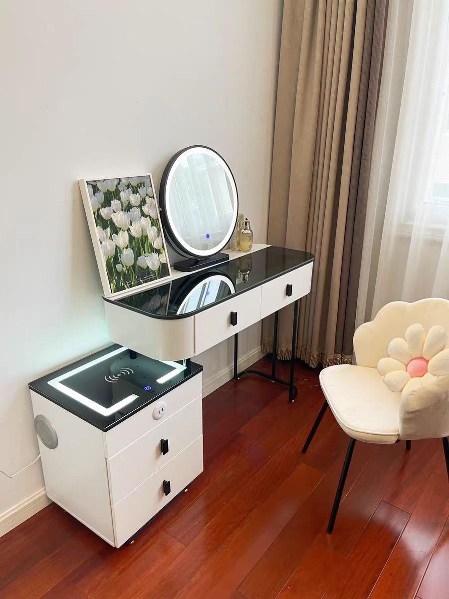 Scandinavian style makeup dressing table / Furniture set 100 cm - white color