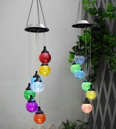 Oświetlenie dekoracyjne LED dzwonek wietrzny — kule