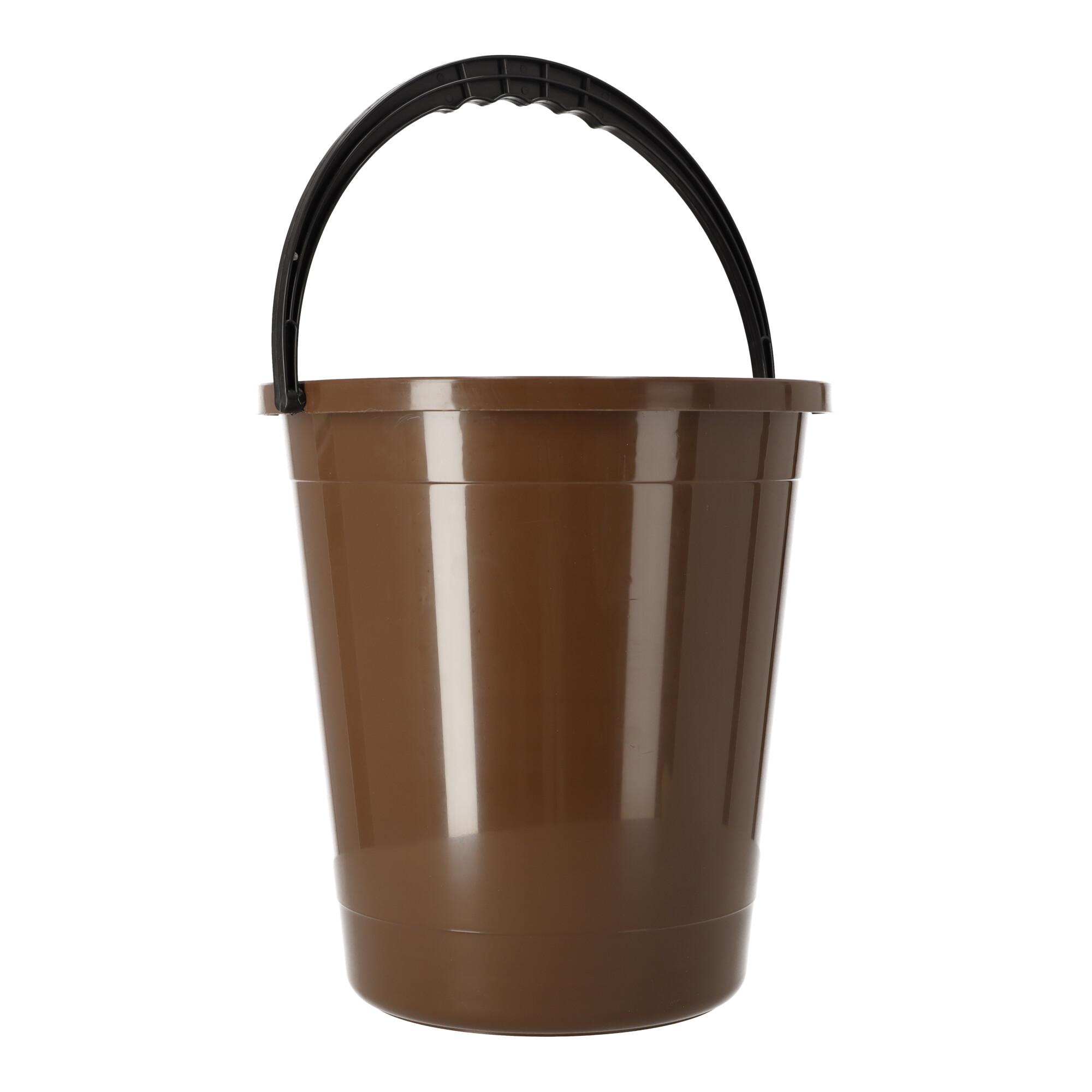 Bucket 12L, POLISH PRODUCT - coffee color